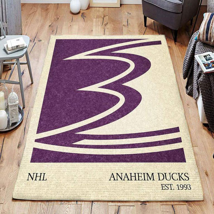 Anaheim Ducks Area Rug NHL Area Rug Dining Room Rug Outdoor Rug Rectangle Carpet