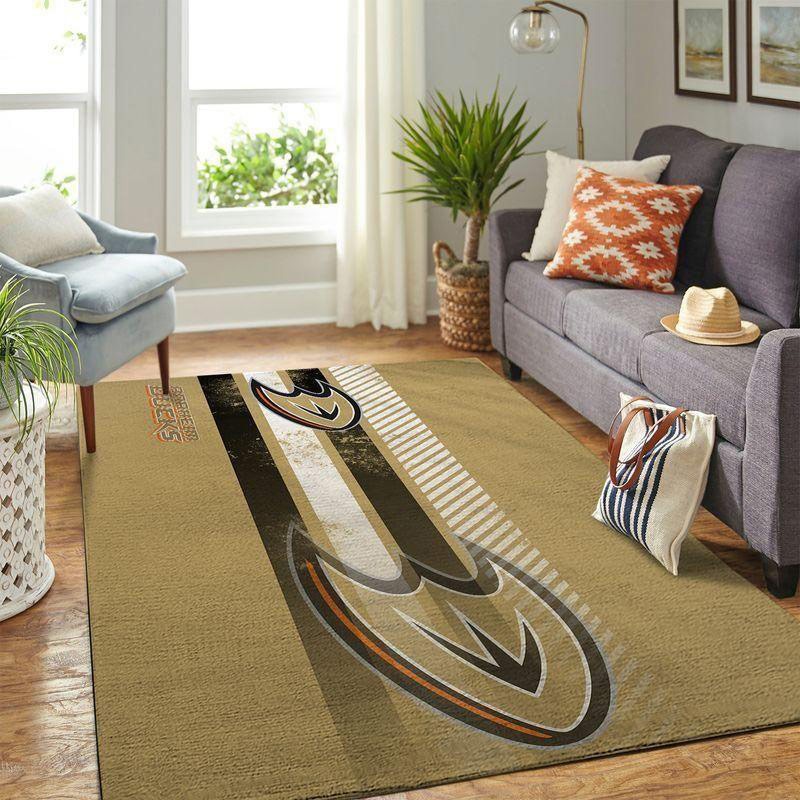 Anaheim Ducks Area Rug NHL Area Rug Living Room Area Rug Outdoor Rug Rectangle Carpet