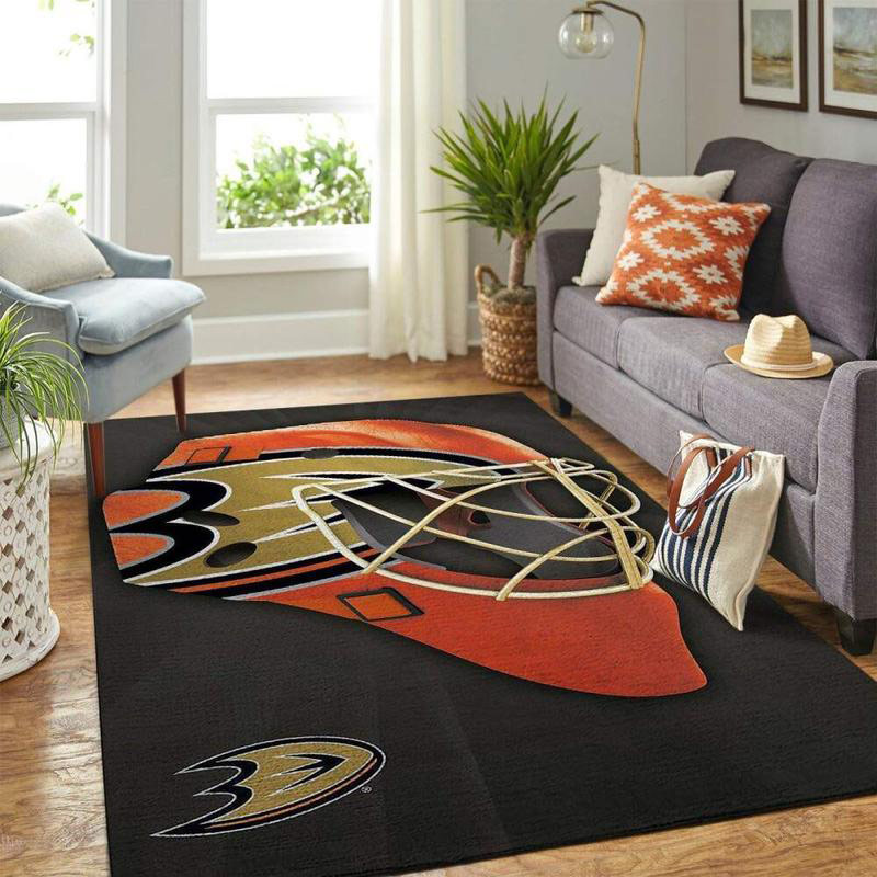 Anaheim Ducks Area Rug NHL Area Rug Bathroom Rug Indoor Outdoor Rug Rectangle Carpet