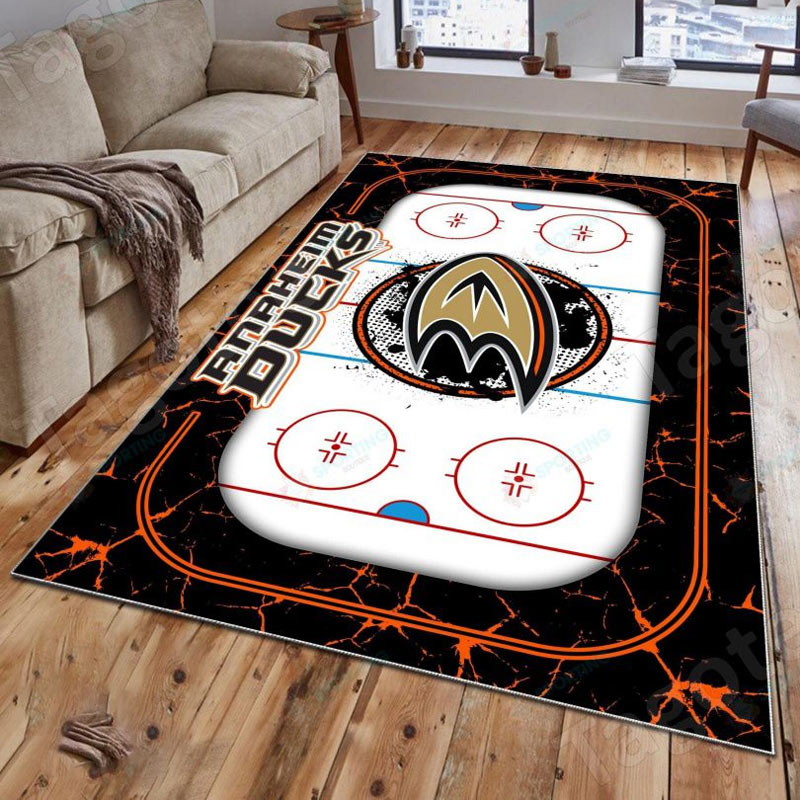 Anaheim Ducks Area Rug NHL Area Rug Living Room Area Rug Outdoor Rug Rectangle Carpet