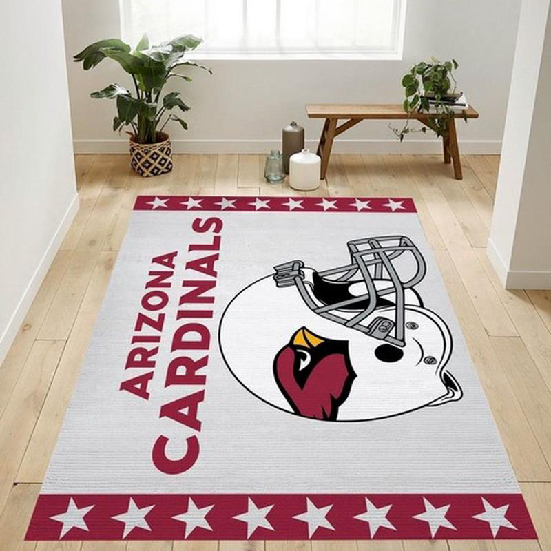 Arizona Cardinals Rug NFL Area Rug Bedroom Rug Indoor Outdoor Rug Rectangle Carpet