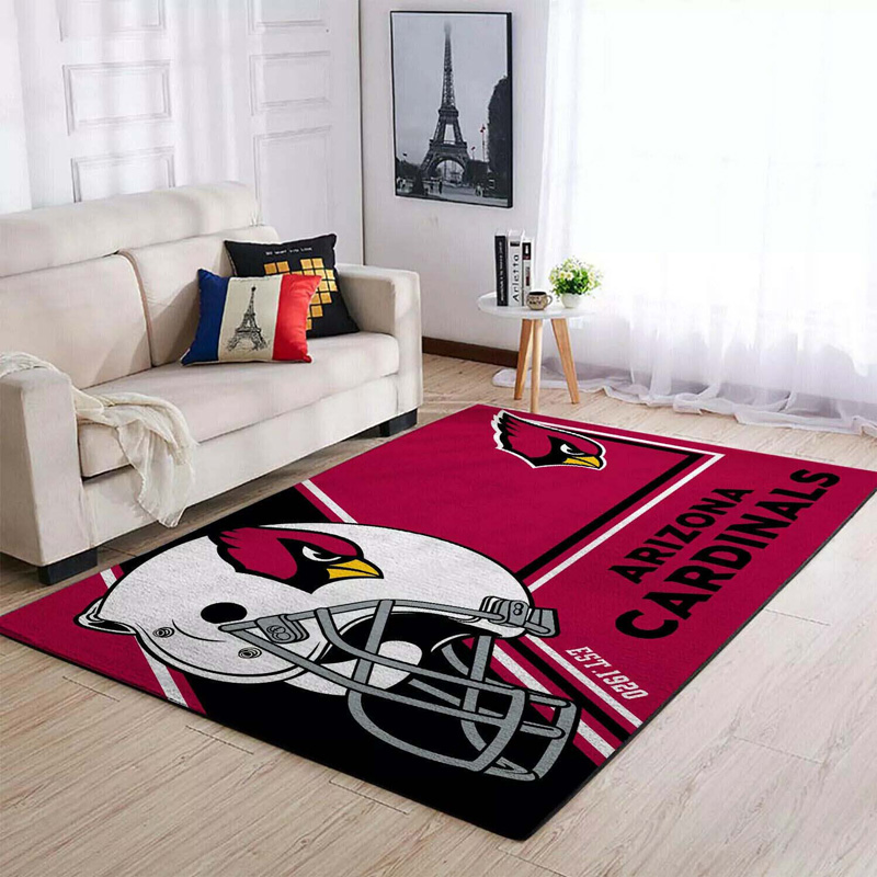 Arizona Cardinals Rug NFL Area Rug Dining Room Rugs Indoor Rug Rectangle Carpet