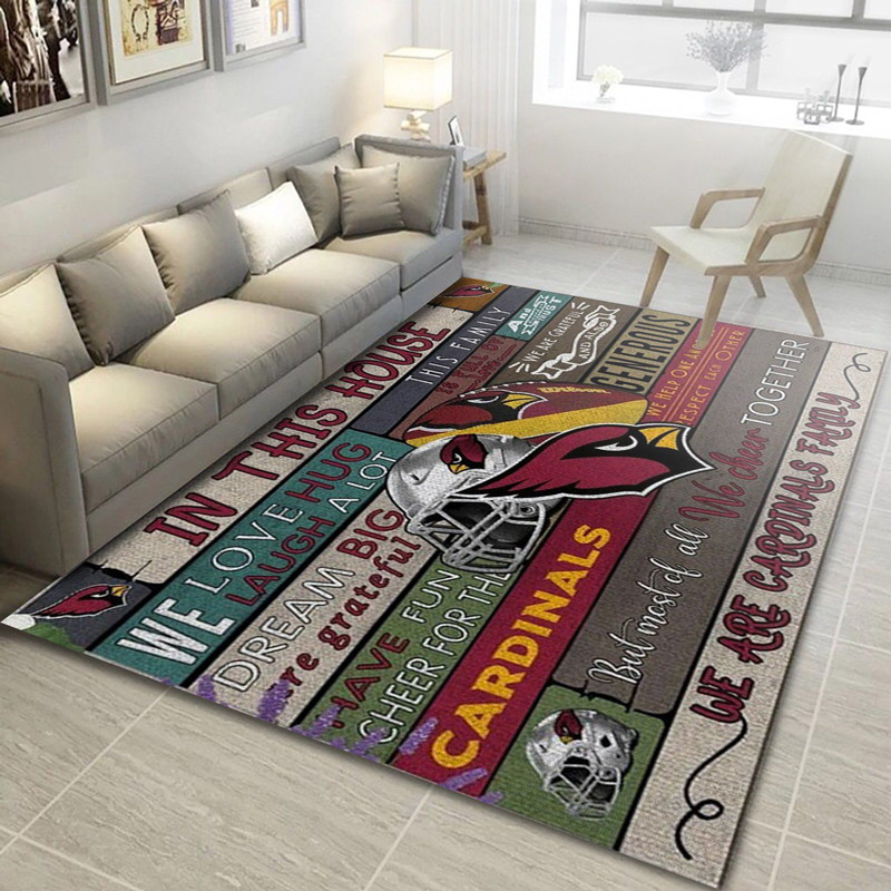 Arizona Cardinals Area Rug NFL Area Rug Living Room Area Rug Outdoor Rugs Rectangle Carpet