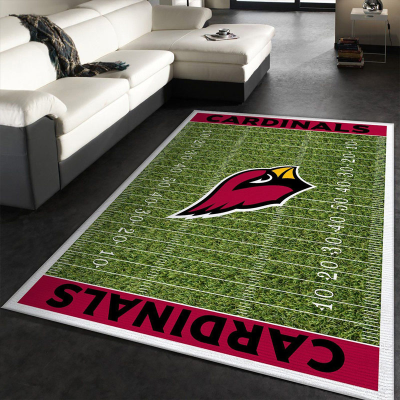 Arizona Cardinals Area Rug NFL Area Rug Dining Room Rug Indoor Outdoor Rugs Rectangle Carpet