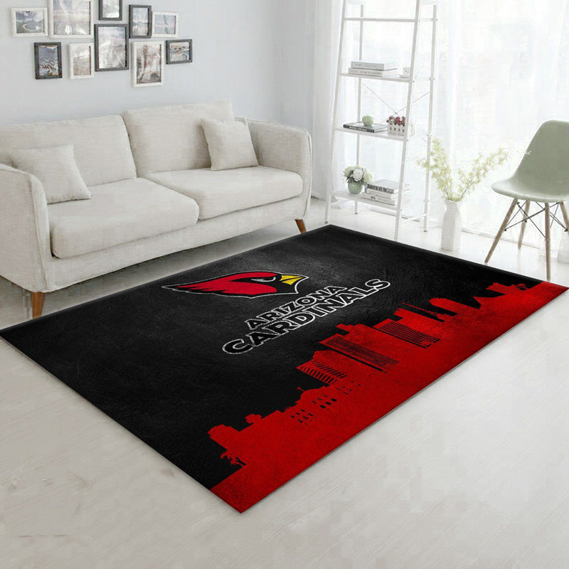 Arizona Cardinals Area Rug NFL Area Rug Bathroom Rug Indoor Rug Rectangle Carpet