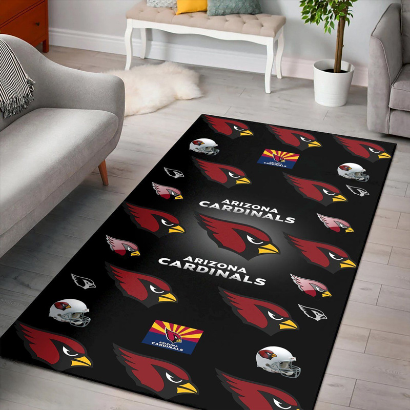 Arizona Cardinals Area Rug NFL Area Rug Bathroom Rugs Indoor Rugs Rectangle Carpet