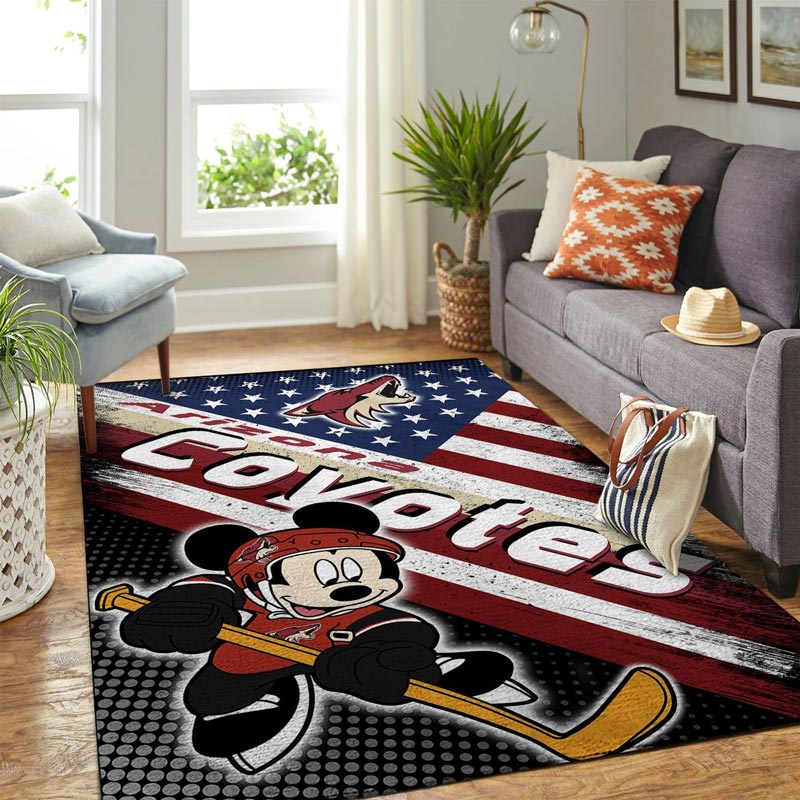 Arizona Coyotes Area Rug NHL Area Rug Bathroom Rugs Outdoor Rug Rectangle Carpet