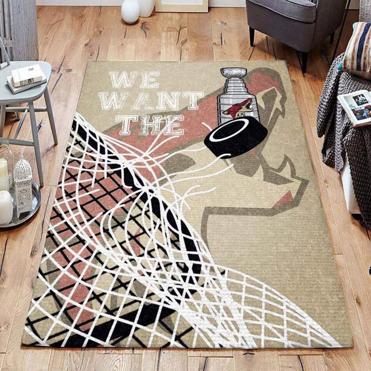 Arizona Coyotes Area Rug NHL Area Rug Dining Room Rug Outdoor Rug Rectangle Carpet