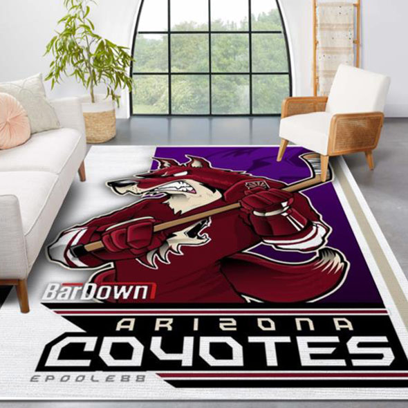 Arizona Coyotes Rug NHL Area Rug Dining Room Rugs Indoor Outdoor Rug Rectangle Carpet