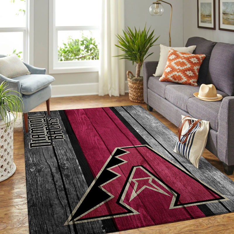 Arizona Diamondbacks Area Rug MLB Area Rug Bedroom Rug Indoor Rugs Rectangle Carpet