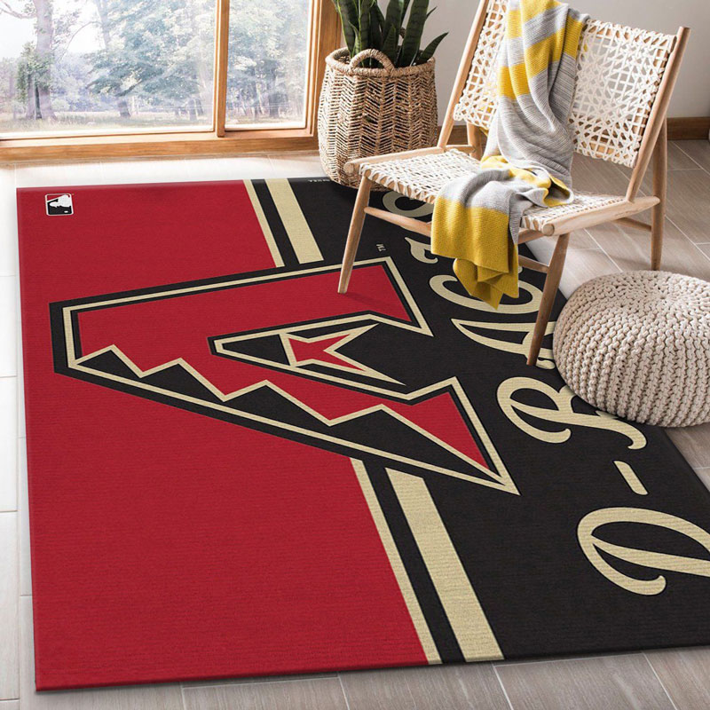 Arizona Diamondbacks Area Rug MLB Area Rug Bedroom Rug Outdoor Rugs Rectangle Carpet