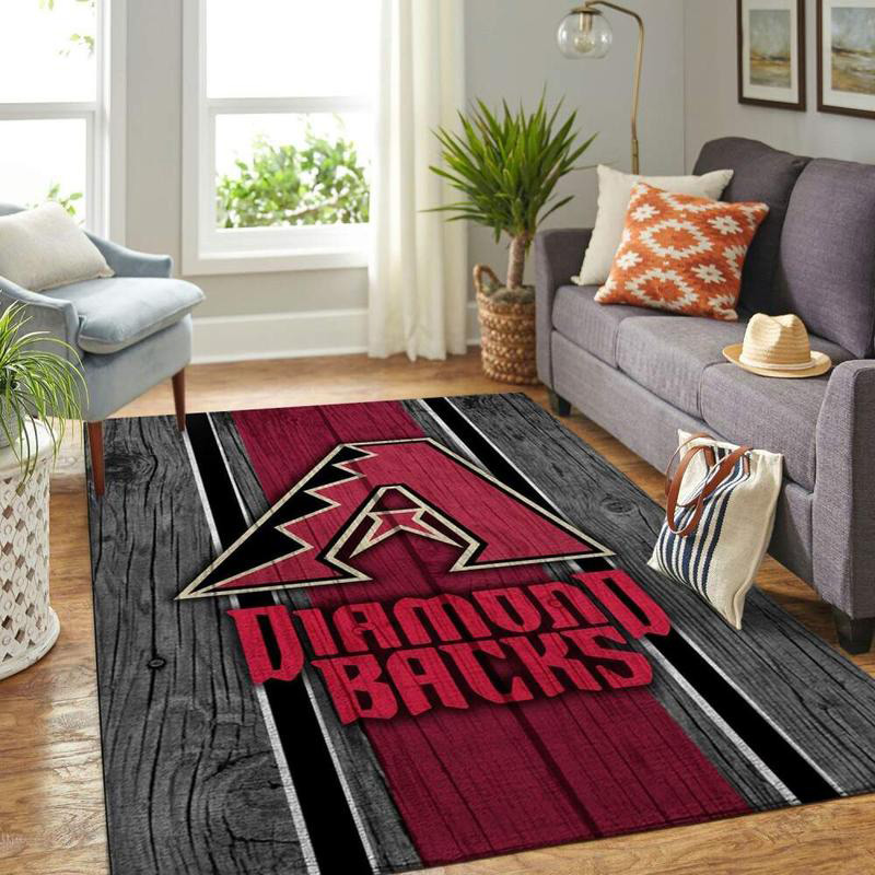 Arizona Diamondbacks Area Rug MLB Area Rug Bedroom Rug Indoor Outdoor Rugs Rectangle Carpet