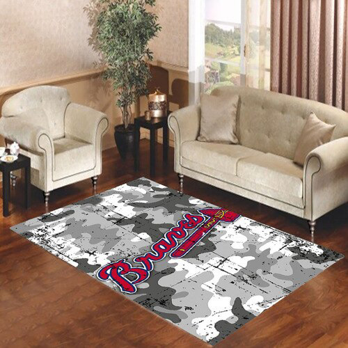 Atlanta Braves Area Rug MLB Area Rug Living Room Rug Indoor Outdoor Rug Rectangle Carpet