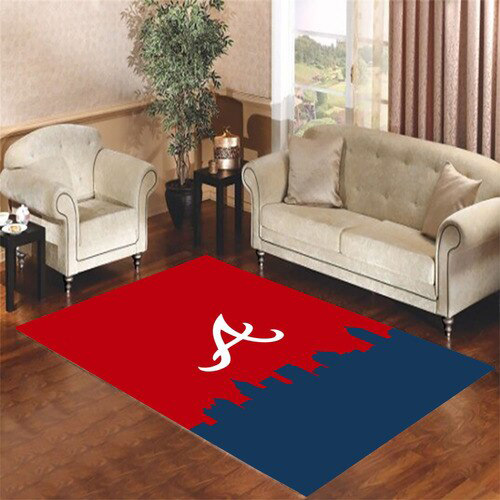 Atlanta Braves Area Rug MLB Area Rug Bedroom Rug Outdoor Rug Rectangle Carpet