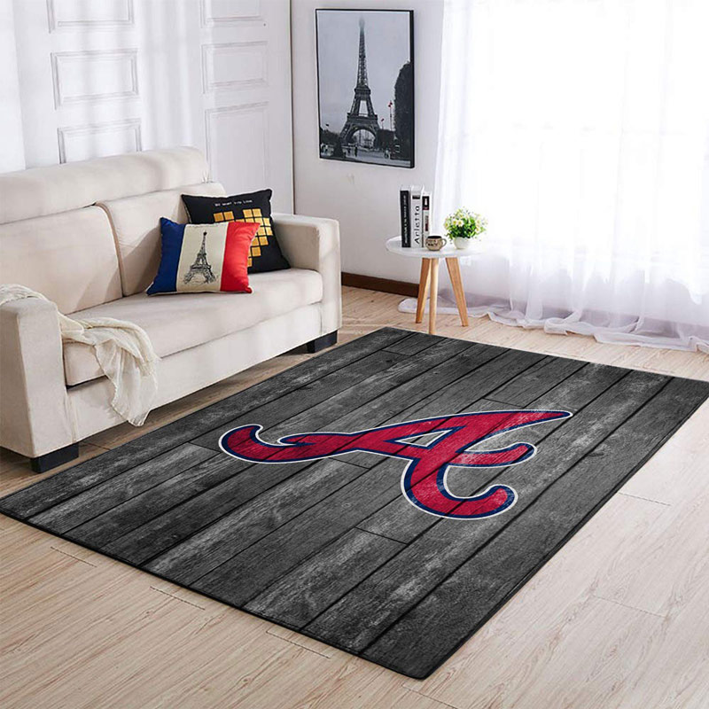 Atlanta Braves Rug MLB Area Rug Bathroom Rug Indoor Outdoor Rug Rectangle Carpet