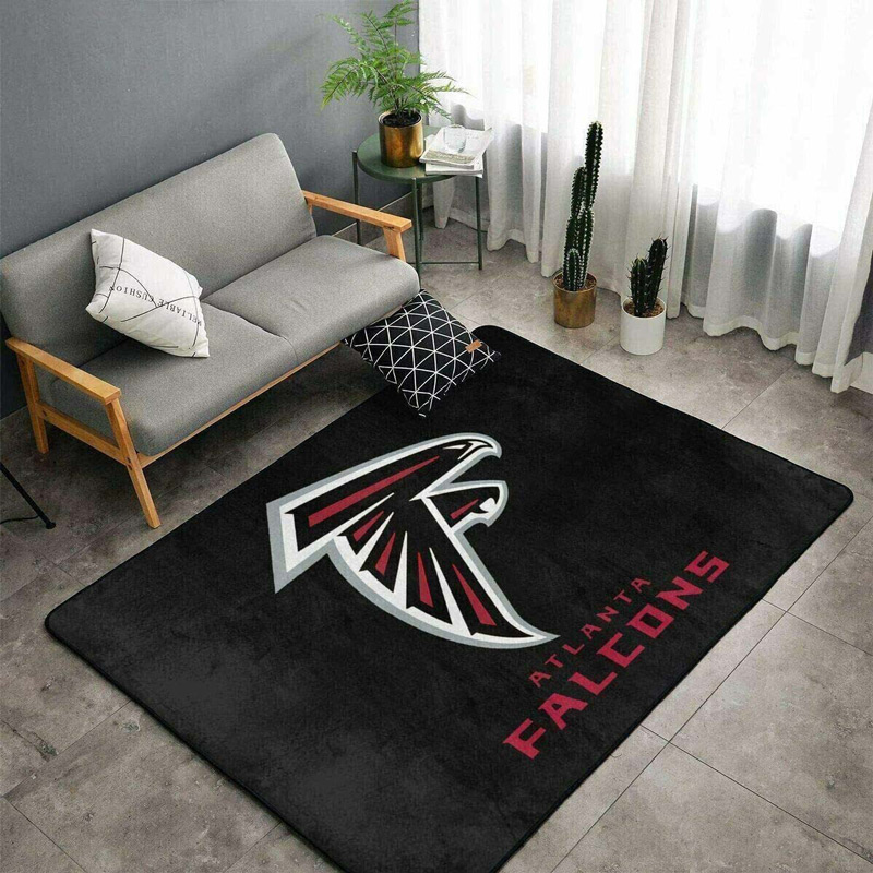 Atlanta Falcon Area Rug NFL Area Rug Dining Room Rugs Indoor Rugs Rectangle Carpet