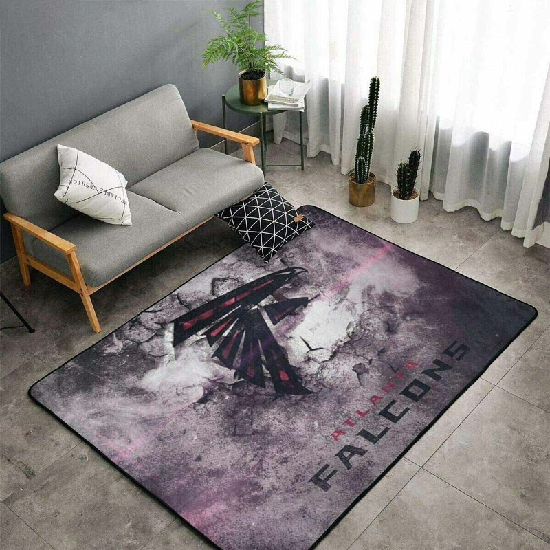 Atlanta Falcon Area Rug NFL Area Rug Dining Room Rugs Indoor Outdoor Rug Rectangle Carpet