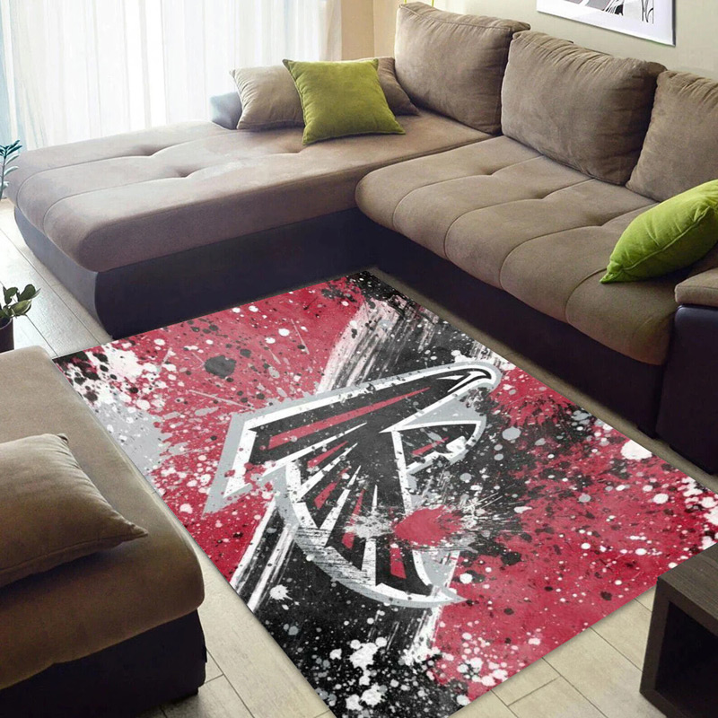 Atlanta Falcon Area Rug NFL Area Rug Dining Room Rug Indoor Outdoor Rug Rectangle Carpet