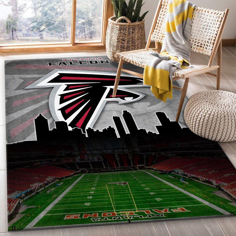 Atlanta Falcon Rug NFL Area Rug Dining Room Rug Indoor Outdoor Rugs Rectangle Carpet