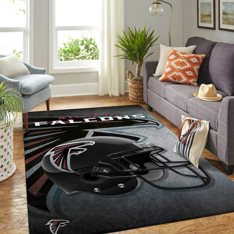 Atlanta Falcon Rug NFL Area Rug Dining Room Rug Indoor Outdoor Rug Rectangle Carpet