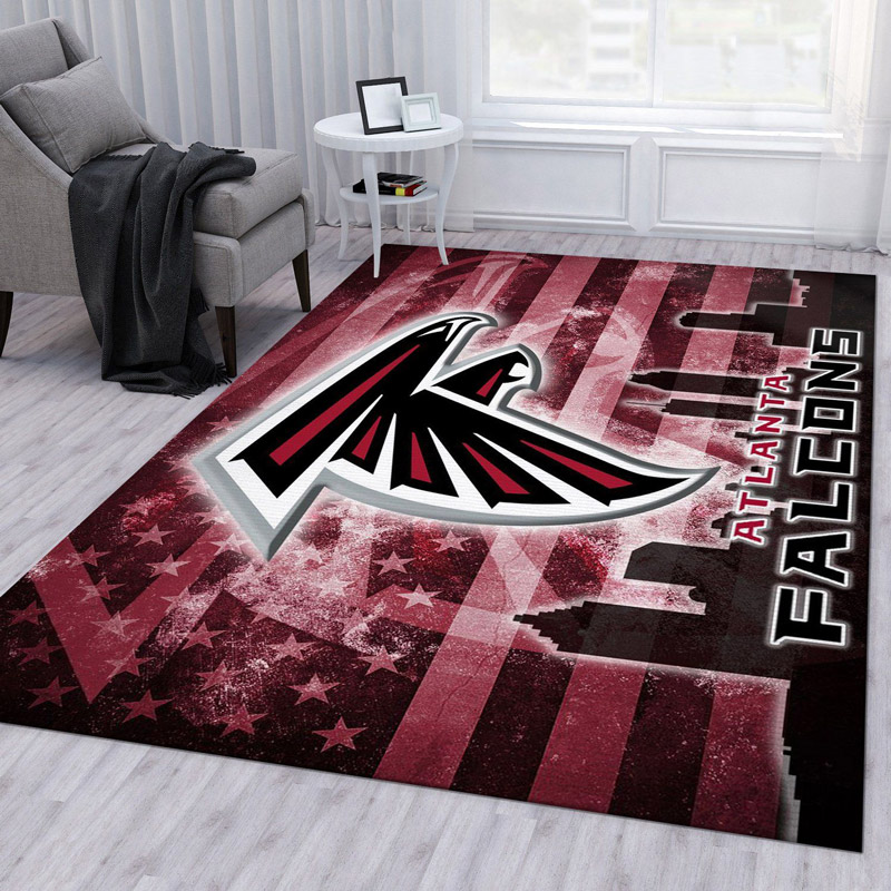 Atlanta Falcon Area Rug NFL Area Rug Bedroom Rug Outdoor Rug Rectangle Carpet