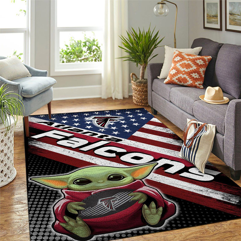 Atlanta Falcon Area Rug NFL Area Rug Kitchen Rug Indoor Outdoor Rug Rectangle Carpet