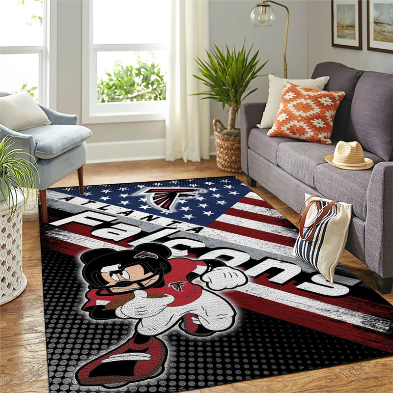 Atlanta Falcon Area Rug NFL Area Rug Dining Room Rug Indoor Outdoor Rugs Rectangle Carpet
