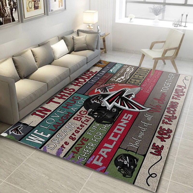 Atlanta Falcon Rug NFL Area Rug Kitchen Rug Outdoor Rug Rectangle Carpet