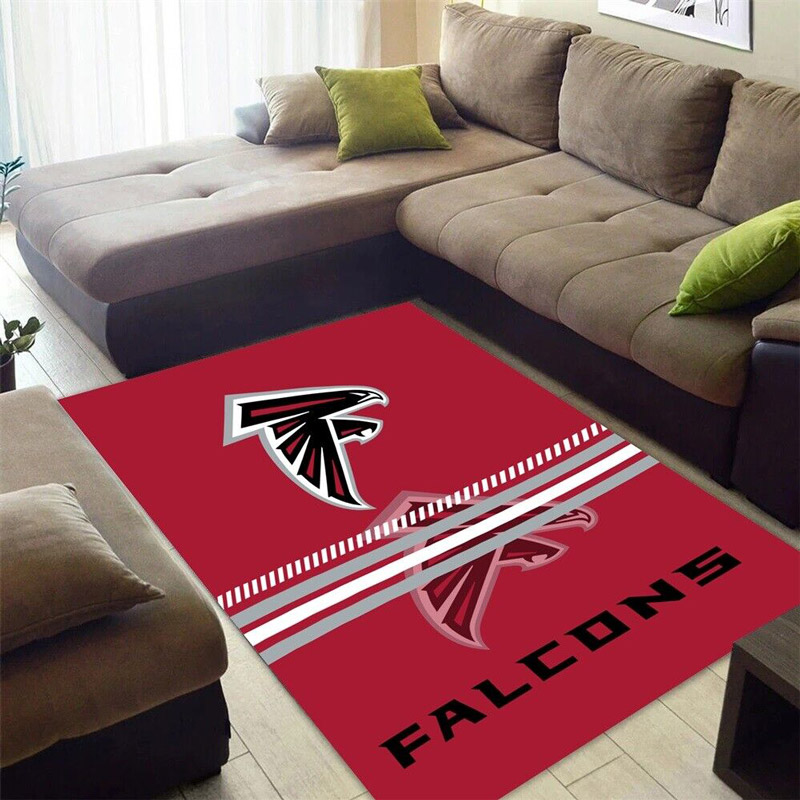 Atlanta Falcon Area Rug NFL Area Rug Dining Room Rugs Outdoor Rug Rectangle Carpet