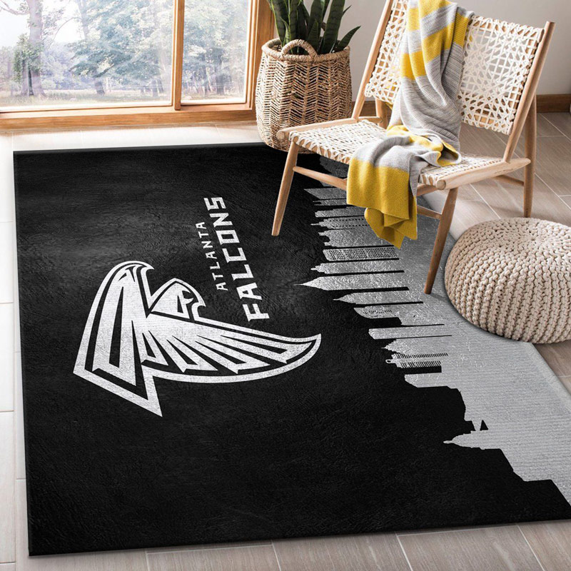 Atlanta Falcon Rug NFL Area Rug Bathroom Rug Outdoor Rugs Rectangle Carpet