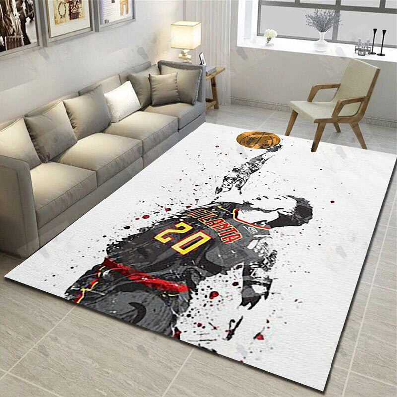 Atlanta Hawks Area Rug NBA Area Rug Dining Room Rugs Indoor Outdoor Rug Rectangle Carpet