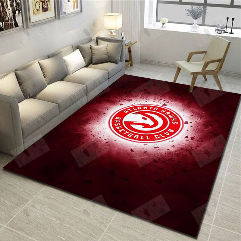 Atlanta Hawks Area Rug NBA Area Rug Bedroom Area Rug Outdoor Rugs Rectangle Carpet