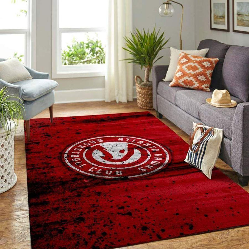 Atlanta Hawks Area Rug NBA Area Rug Bathroom Rugs Outdoor Rug Rectangle Carpet