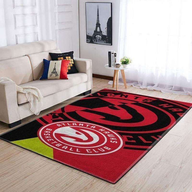 Atlanta Hawks Area Rug NBA Area Rug Bathroom Rug Outdoor Rugs Rectangle Carpet