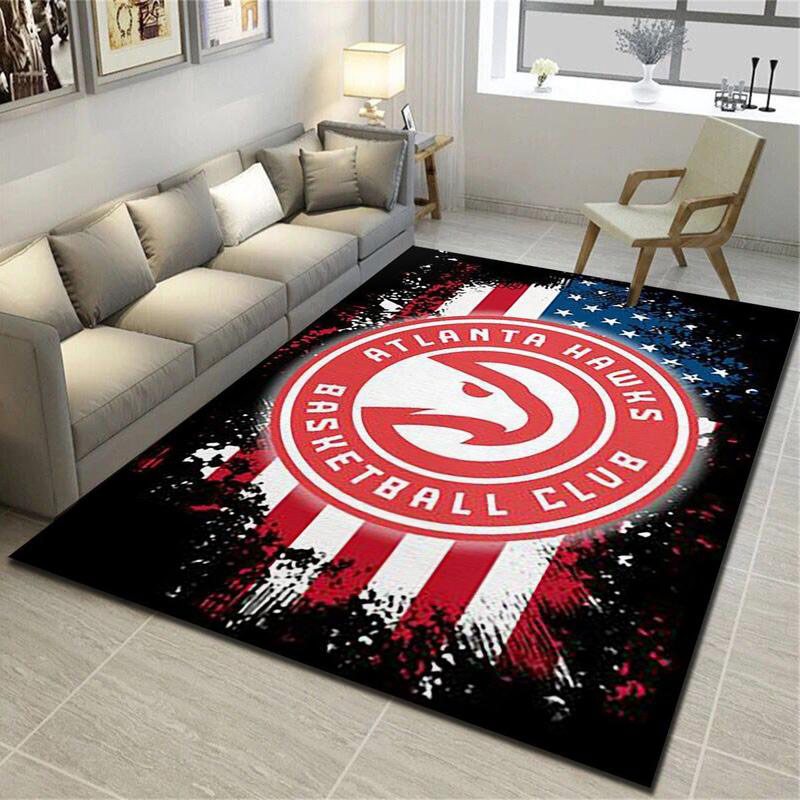 Atlanta Hawks Rug NBA Area Rug Bedroom Area Rug Indoor Rugs Rectangle Carpet