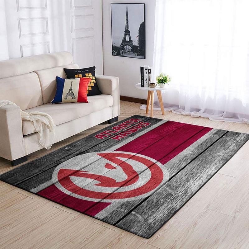 Atlanta Hawks Area Rug NBA Area Rug Bathroom Rug Indoor Rug Rectangle Carpet