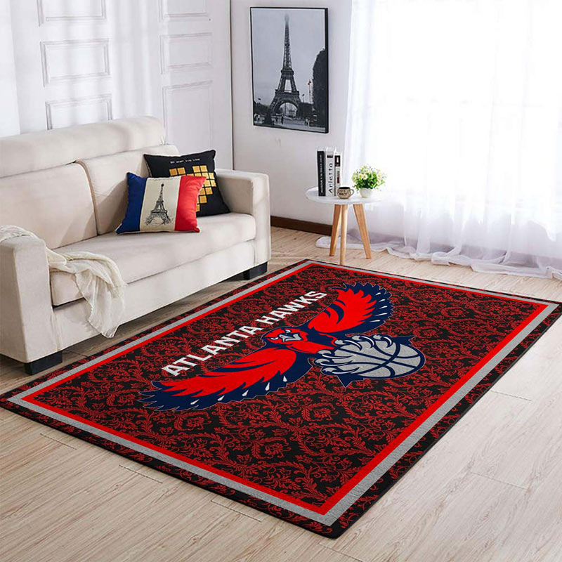 Atlanta Hawks Area Rug NBA Area Rug Living Room Rug Indoor Outdoor Rugs Rectangle Carpet