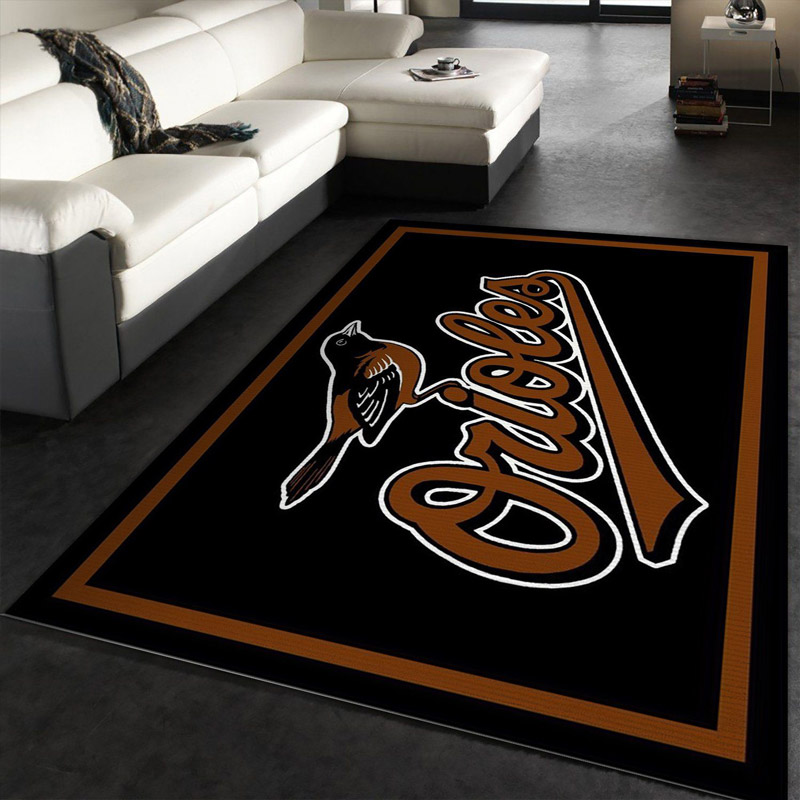 Baltimore Rug MLB Area Rug Dining Room Rugs Indoor Outdoor Rug Rectangle Carpet