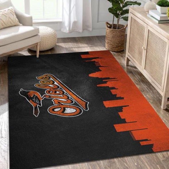 Baltimore Area Rug MLB Area Rug Living Room Rug Indoor Outdoor Rug Rectangle Carpet