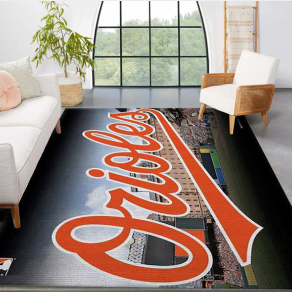 Baltimore Area Rug MLB Area Rug Living Room Area Rug Indoor Outdoor Rugs Rectangle Carpet