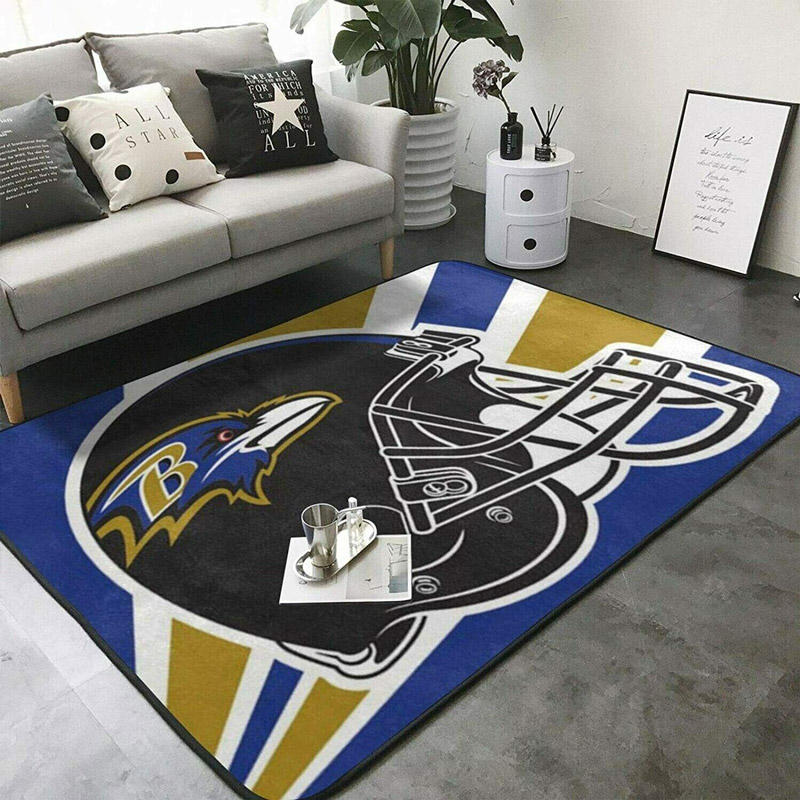 Baltimore Ravens Area Rug NFL Area Rug Bedroom Area Rug Outdoor Rug Rectangle Carpet