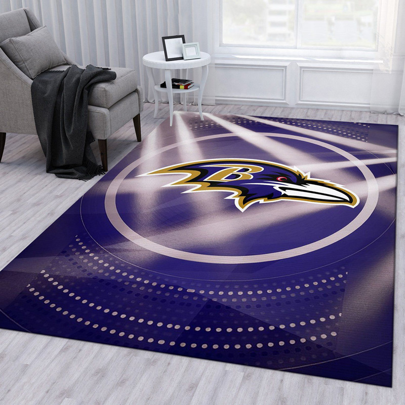 Baltimore Ravens Rug NFL Area Rug Bathroom Rugs Outdoor Rugs Rectangle Carpet