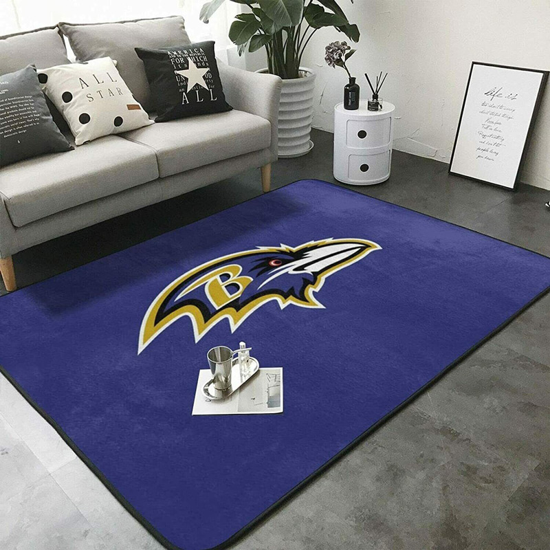 Baltimore Ravens Rug NFL Area Rug Kitchen Rug Indoor Rug Rectangle Carpet