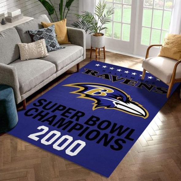 Baltimore Ravens Area Rug NFL Area Rug Dining Room Rugs Indoor Outdoor Rug Rectangle Carpet