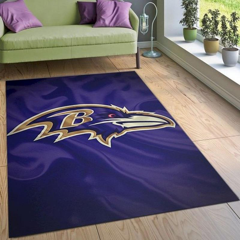 Baltimore Ravens Area Rug NFL Area Rug Dining Room Rug Outdoor Rugs Rectangle Carpet