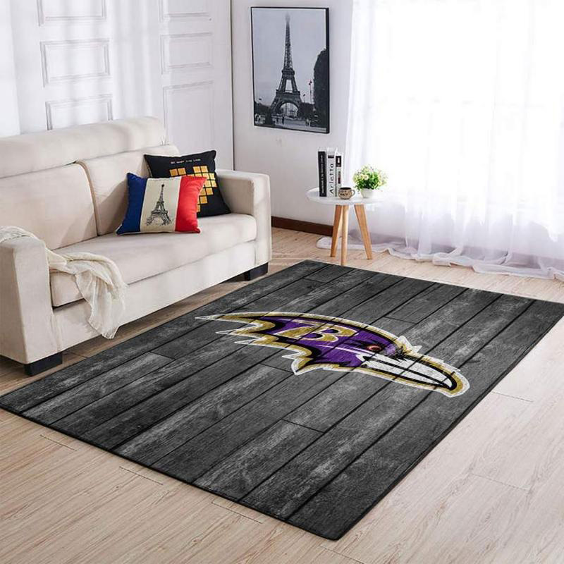 Baltimore Ravens Rug NFL Area Rug Bedroom Rug Indoor Outdoor Rugs Rectangle Carpet