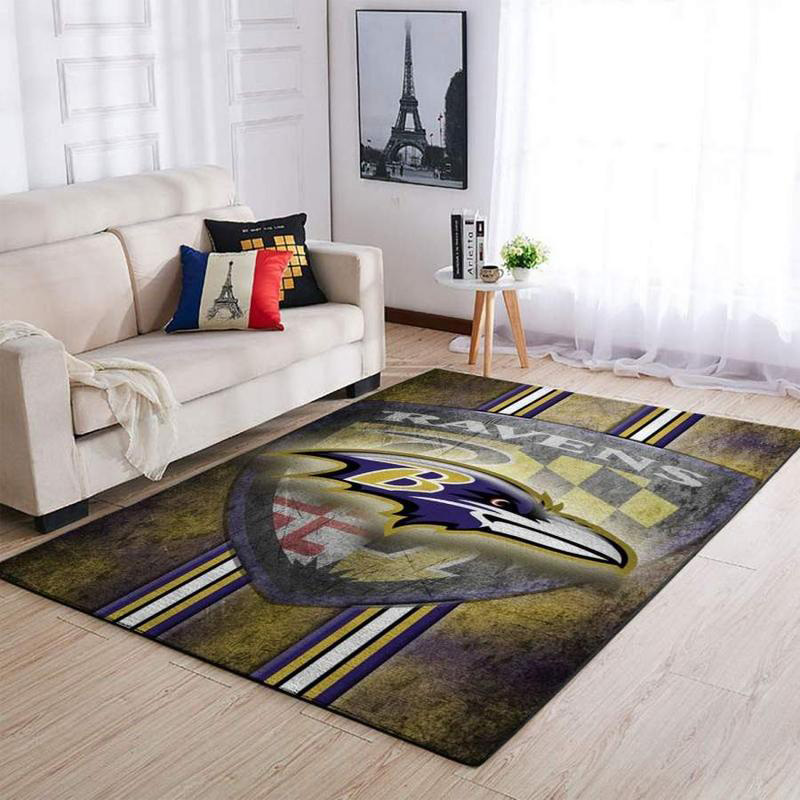 Baltimore Ravens Rug NFL Area Rug Bedroom Area Rug Outdoor Rug Rectangle Carpet