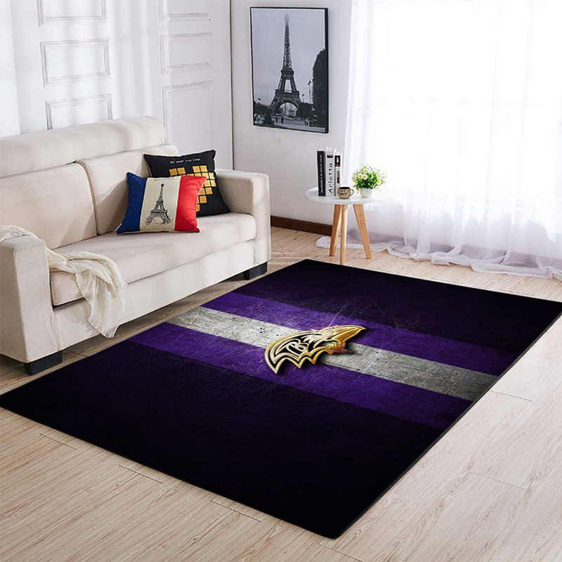 Baltimore Ravens Area Rug NFL Area Rug Living Room Area Rug Outdoor Rug Rectangle Carpet