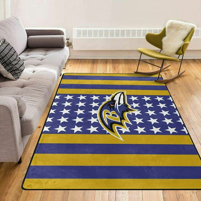 Baltimore Ravens Area Rug NFL Area Rug Dining Room Rugs Indoor Rug Rectangle Carpet