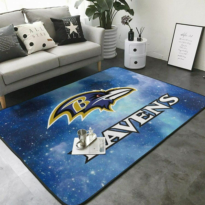 Baltimore Ravens Rug NFL Area Rug Living Room Rug Indoor Outdoor Rug Rectangle Carpet